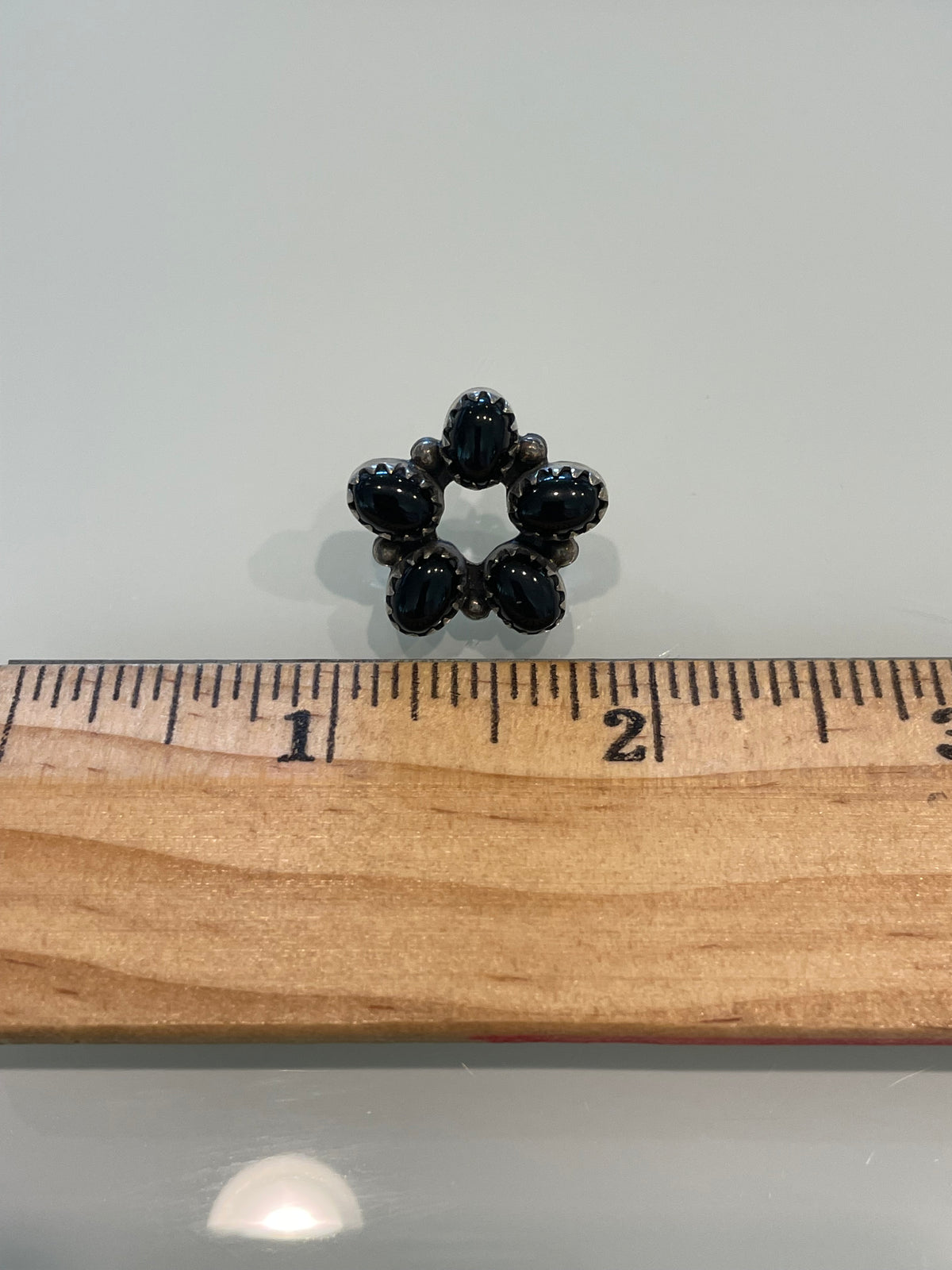 Black Onyx Cluster Stud Earrings | 925 Sterling Silver G720