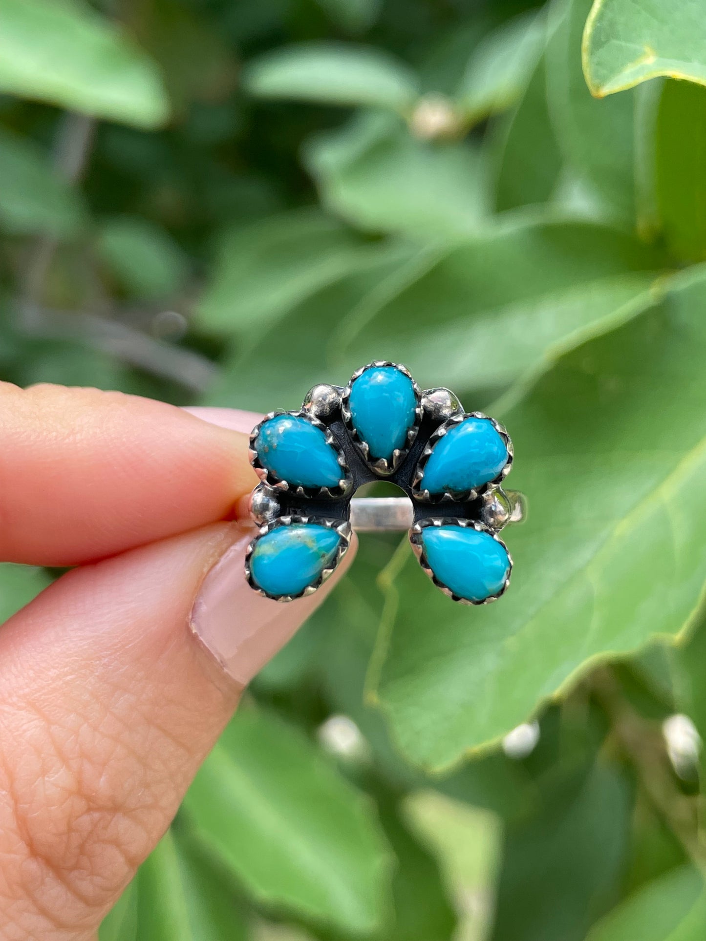 Kingman Turquoise Naja Ring Size 9| 925 Sterling Silver D171