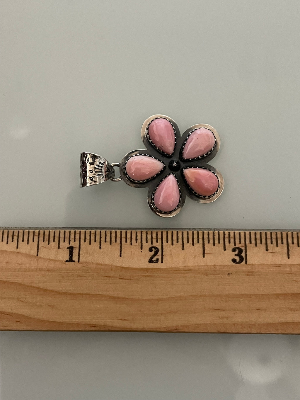 Pink Conch Flower Pendant | 925 Sterling Silver E233