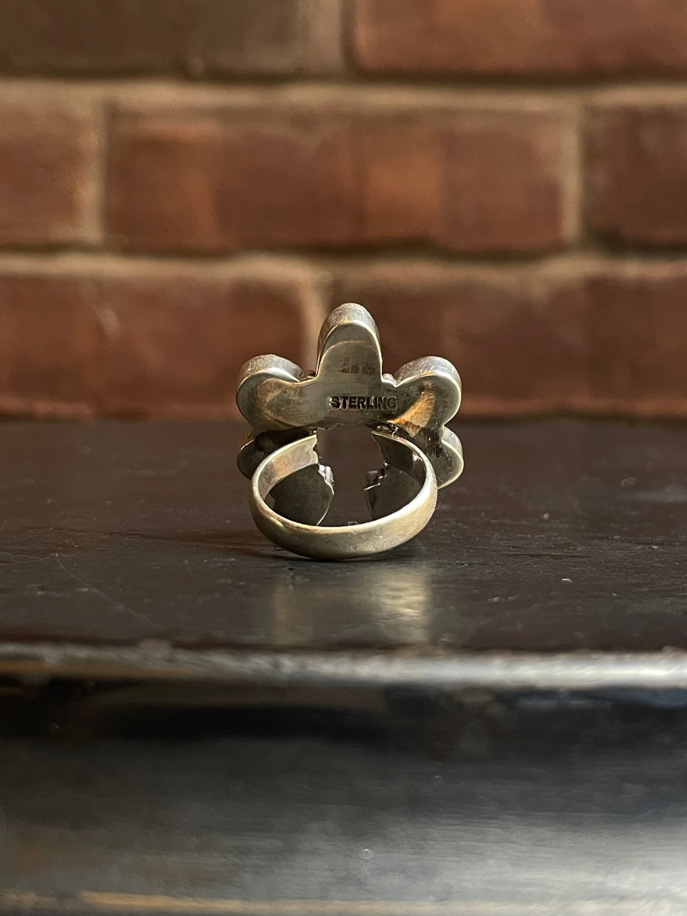Pink Conch Naja Ring Size 7 | 925 Sterling Silver E992