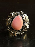 Pink Conch Feather Ring Size 8 | 925 Sterling Silver G534