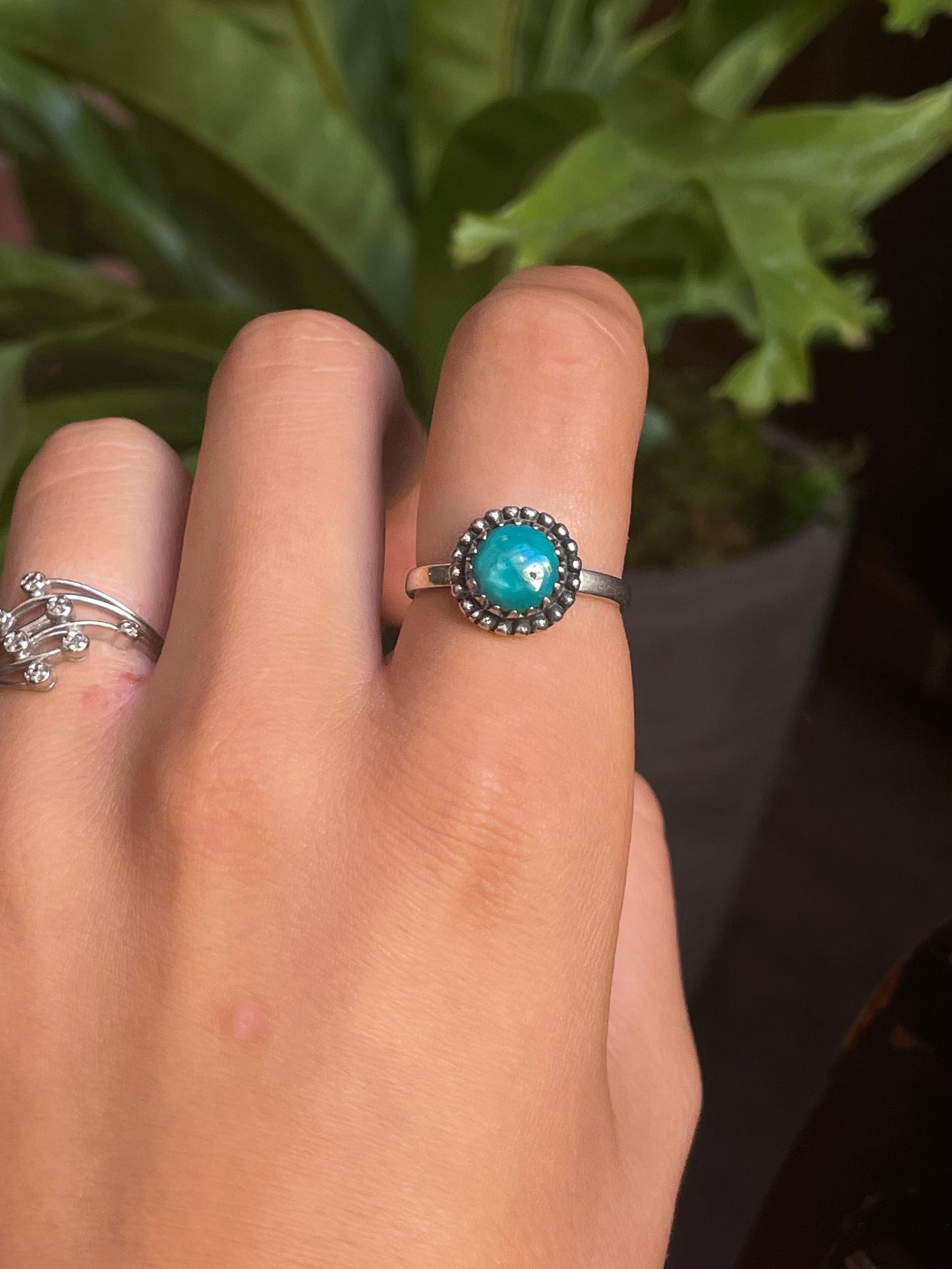 Kingman Turquoise Ring | Sterling Silver | Size 9 G364