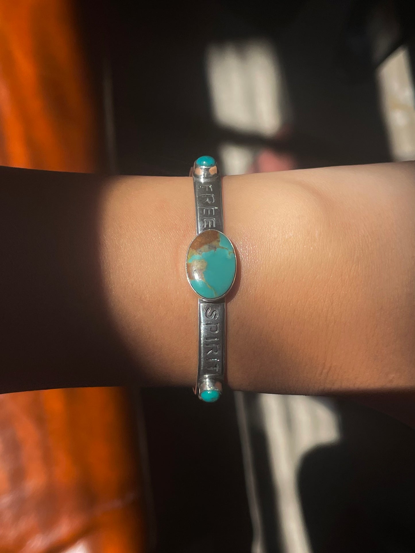 Kingman Turquoise Free Spirit Bracelet | Sterling Silver G425