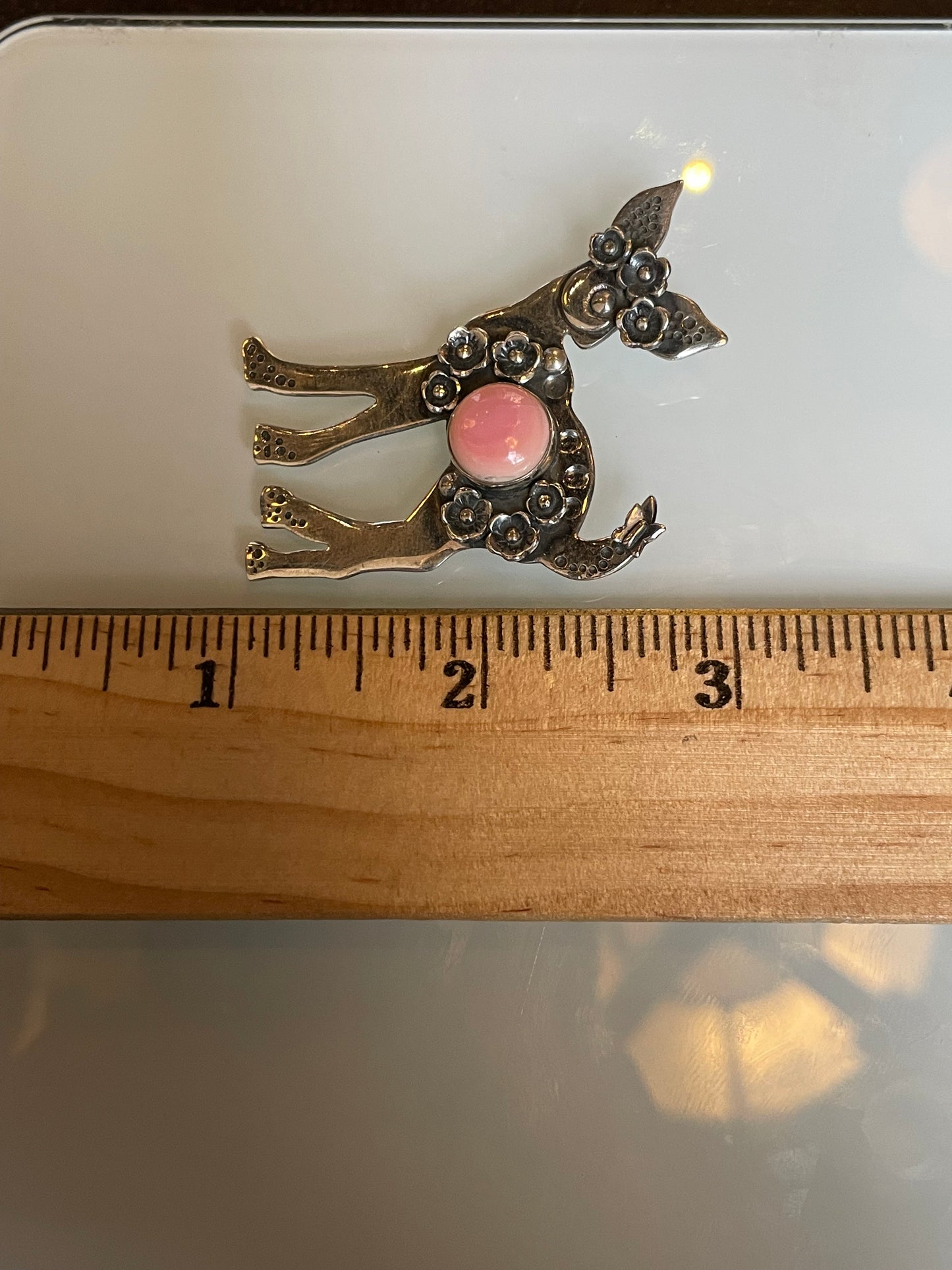 Pink Conch Deer Pendant | 925 Sterling Silver C538