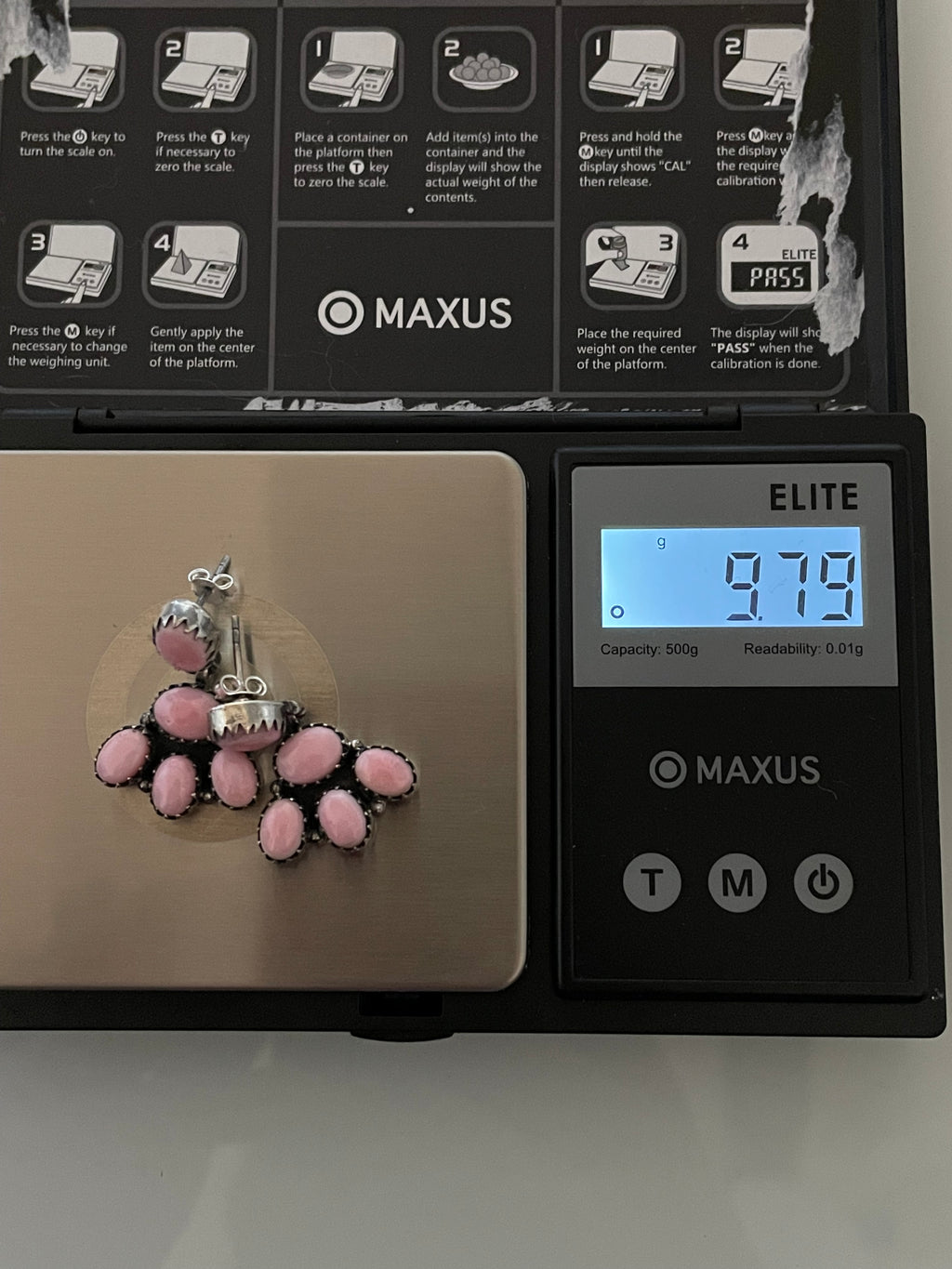 Pink Conch Drop Earrings | 925 Sterling Silver E400