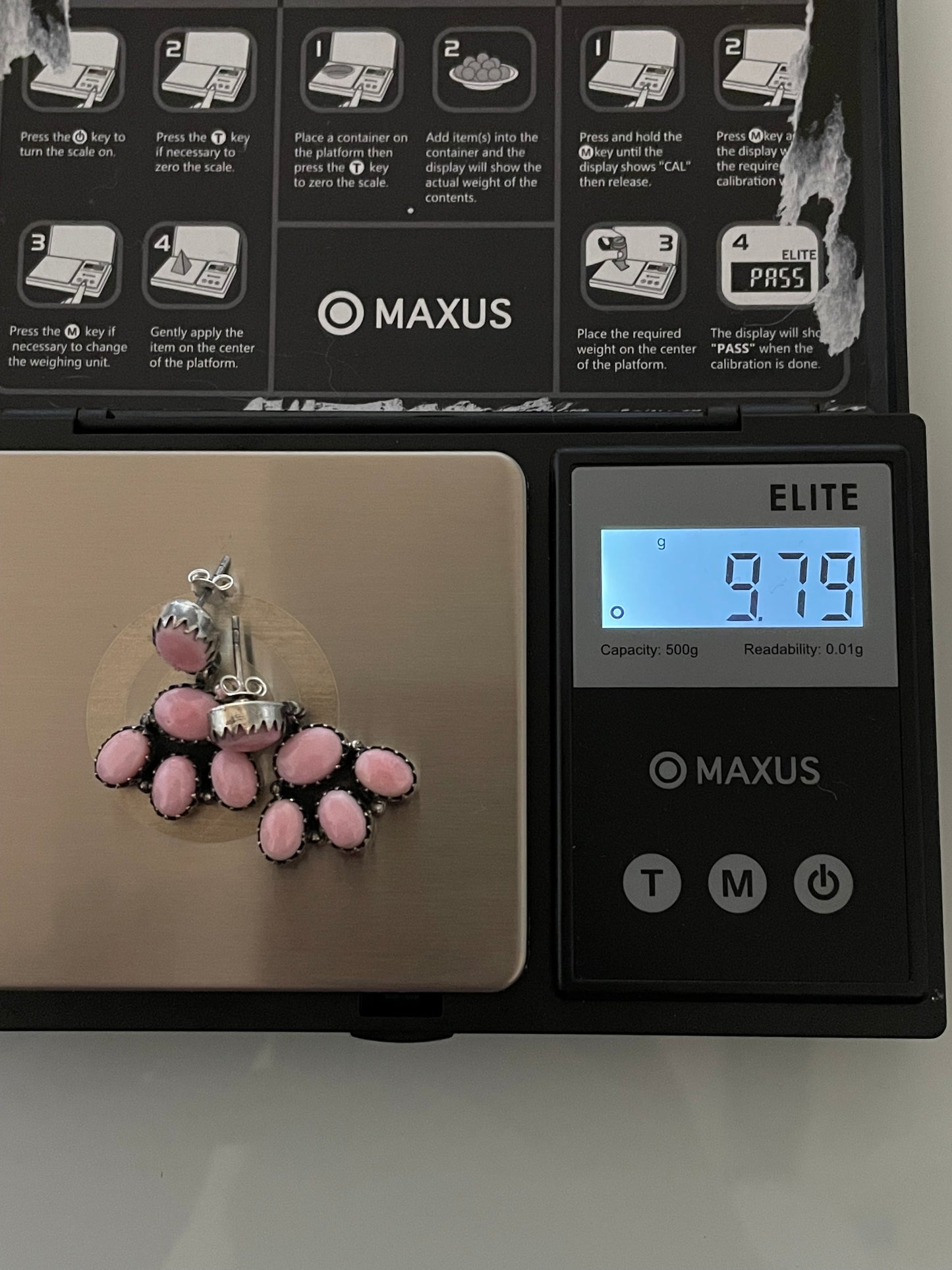 Pink Conch Drop Earrings | 925 Sterling Silver E400