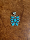 Butterfly Pendant in Kingman Turquoise | Sterling Silver | A821