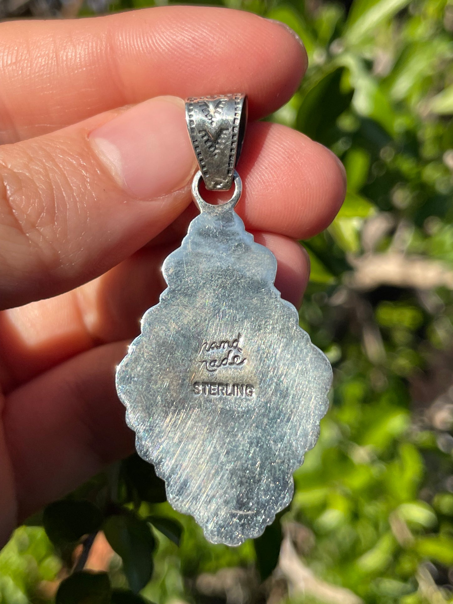 Pink Conch Teardrop Pendant | Sterling Silver 925 B704