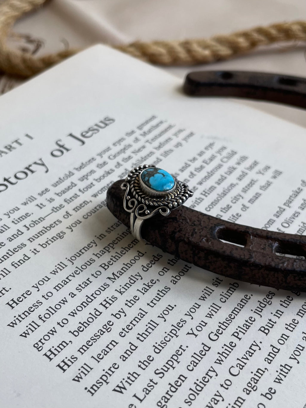 Kingman Turquoise Oval Ring | 925 Sterling Silver Size 6.75 G811
