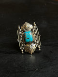 Kingman Turquoise Ring Size 6 | 925 Sterling Silver Southwest E156