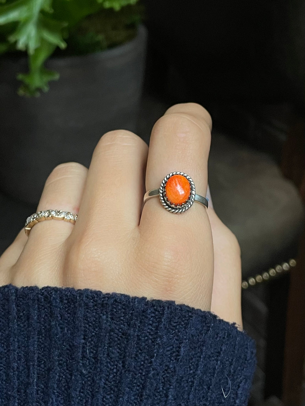 Spiny Oyster Ring Size 8 | 925 Sterling Silver G230