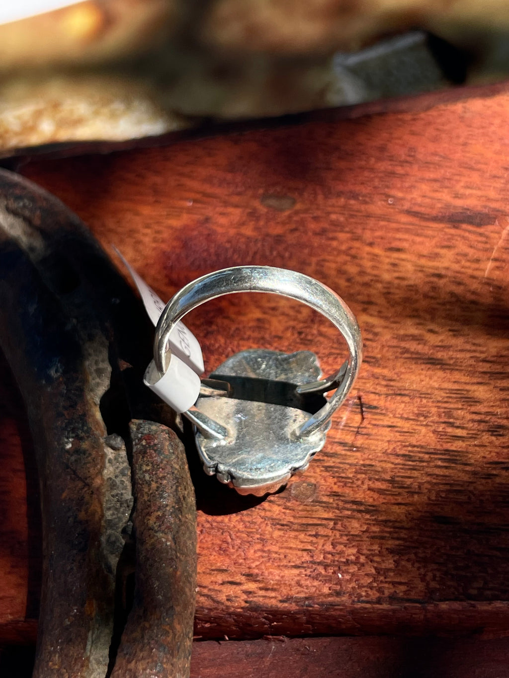 Turquoise Floral Ring | 925 Sterling Silver | Size 8 D349