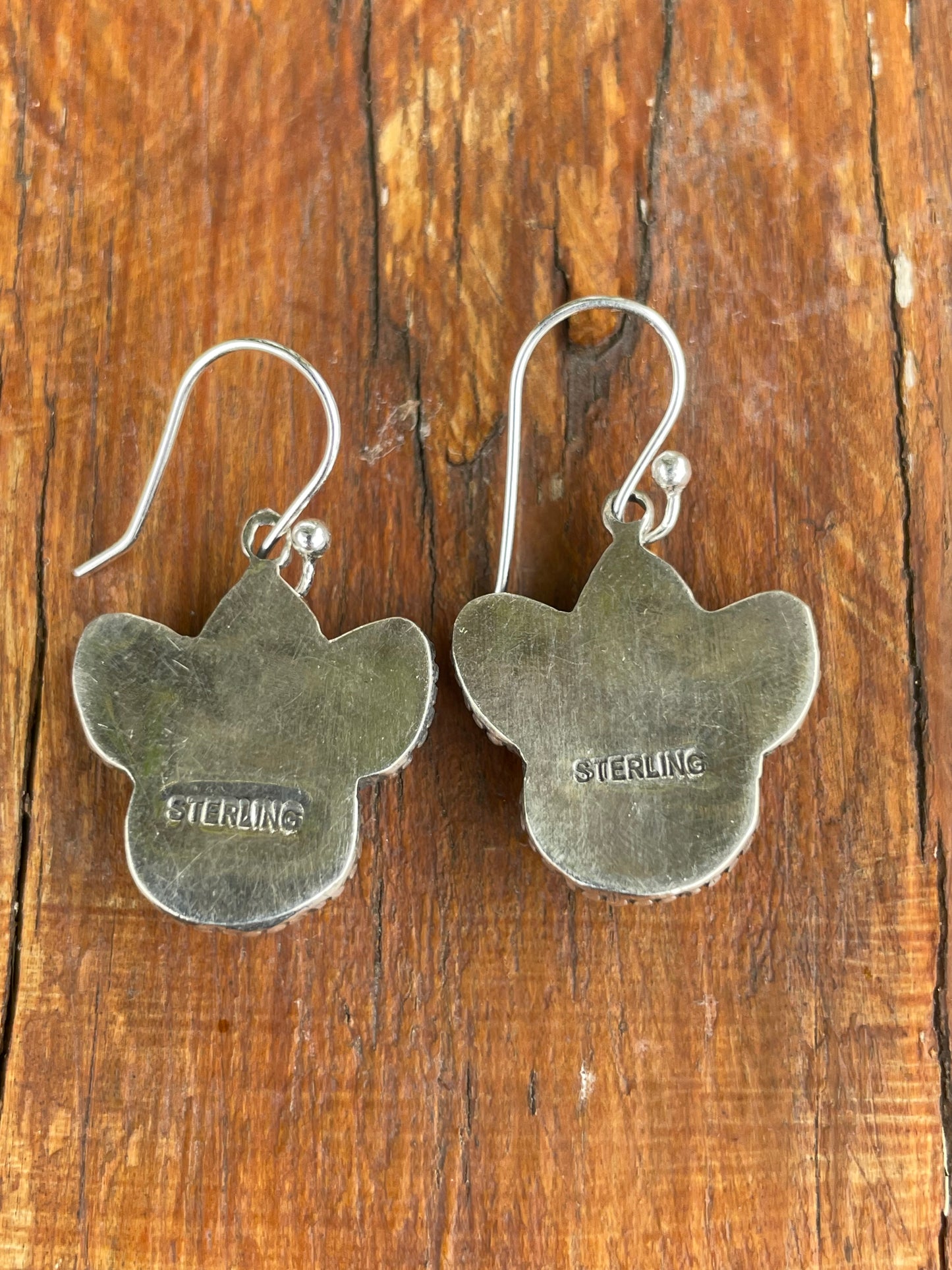 Black Onyx Paw Dangle Earrings | 925 Sterling Silver B963