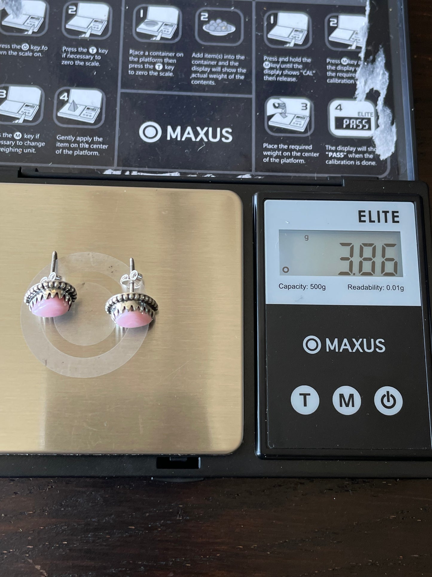 Pink Conch Teardrop Stud Earrings | 925 Sterling Silver E792