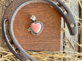 Pink Conch Heart Pendant | 925 Sterling Silver Z27