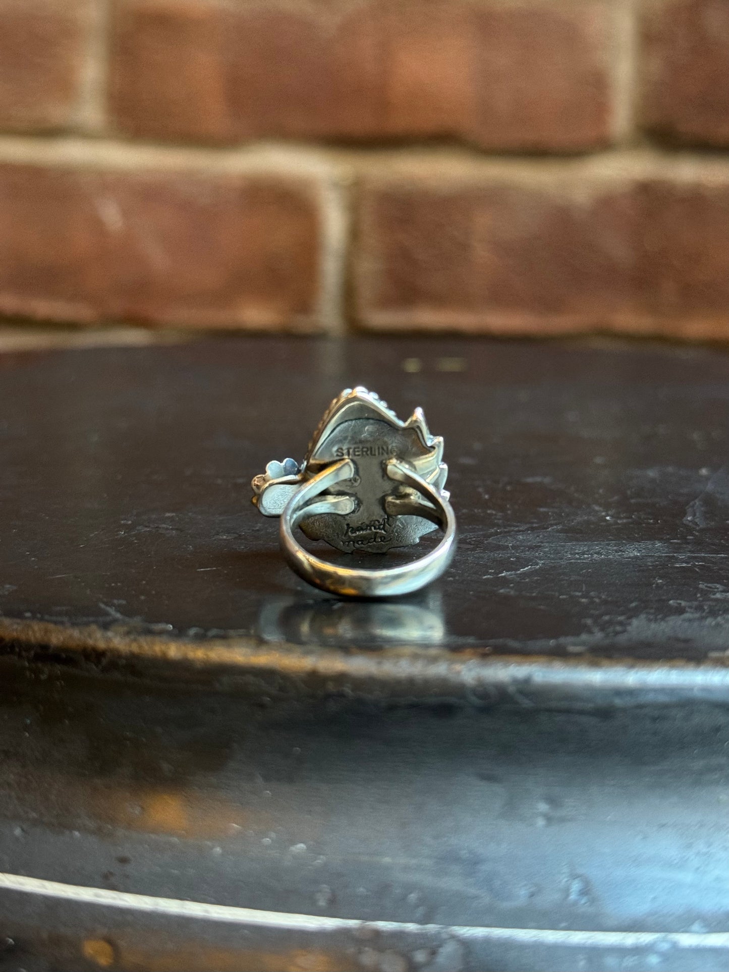 Turquoise Teardrop Ring | Sterling Silver | Size 7 | C143