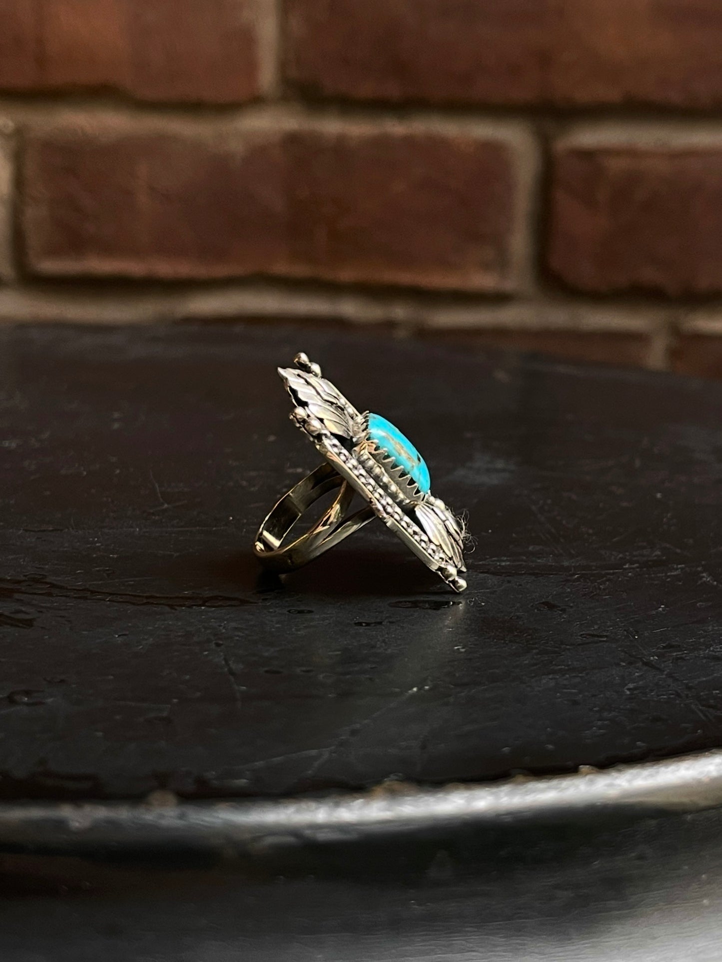 Kingman Turquoise Ring Size 6 | 925 Sterling Silver Southwest E156
