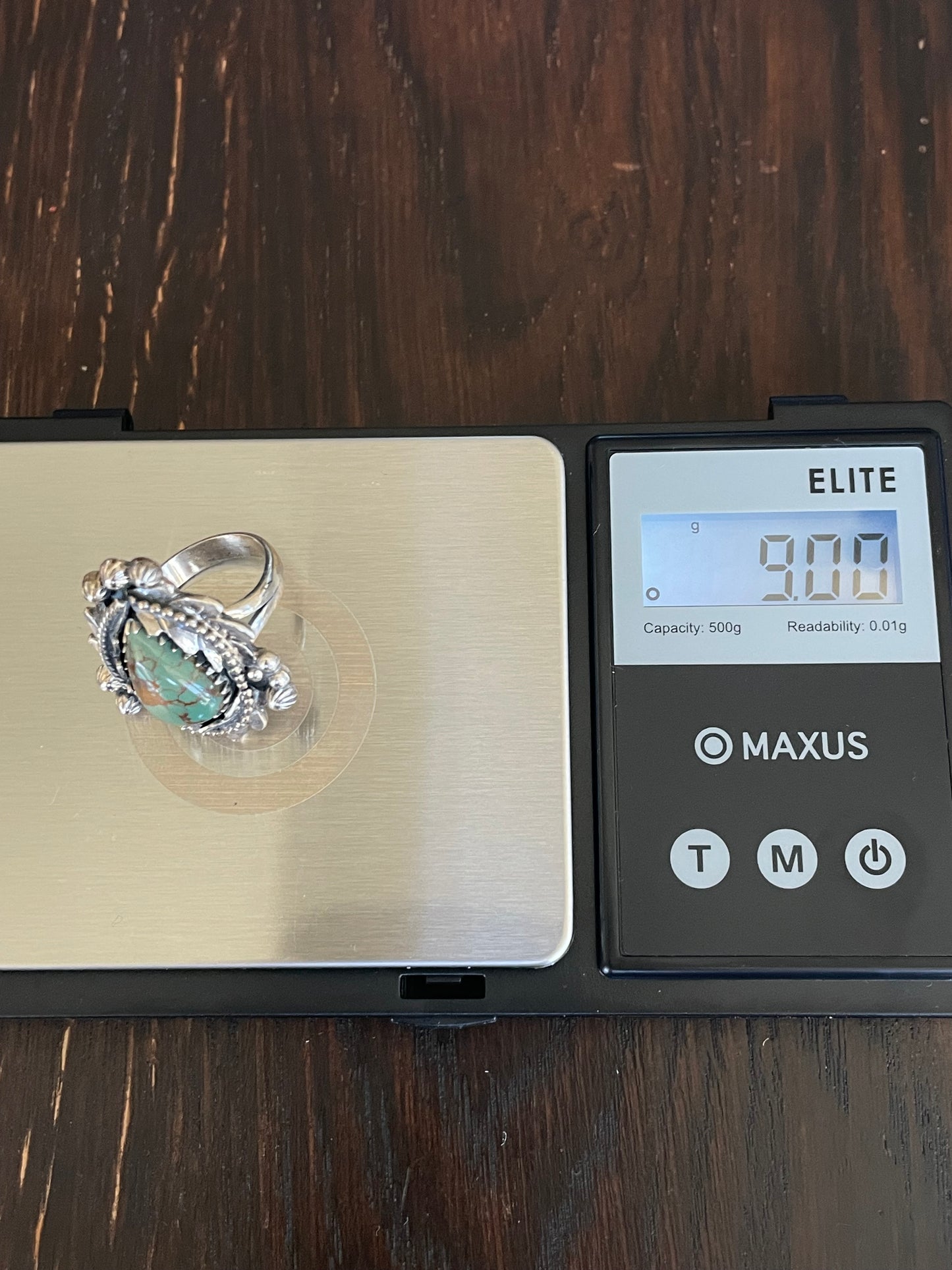 Turquoise Tear Drop Ring Size 6 | Sterling Silver E858