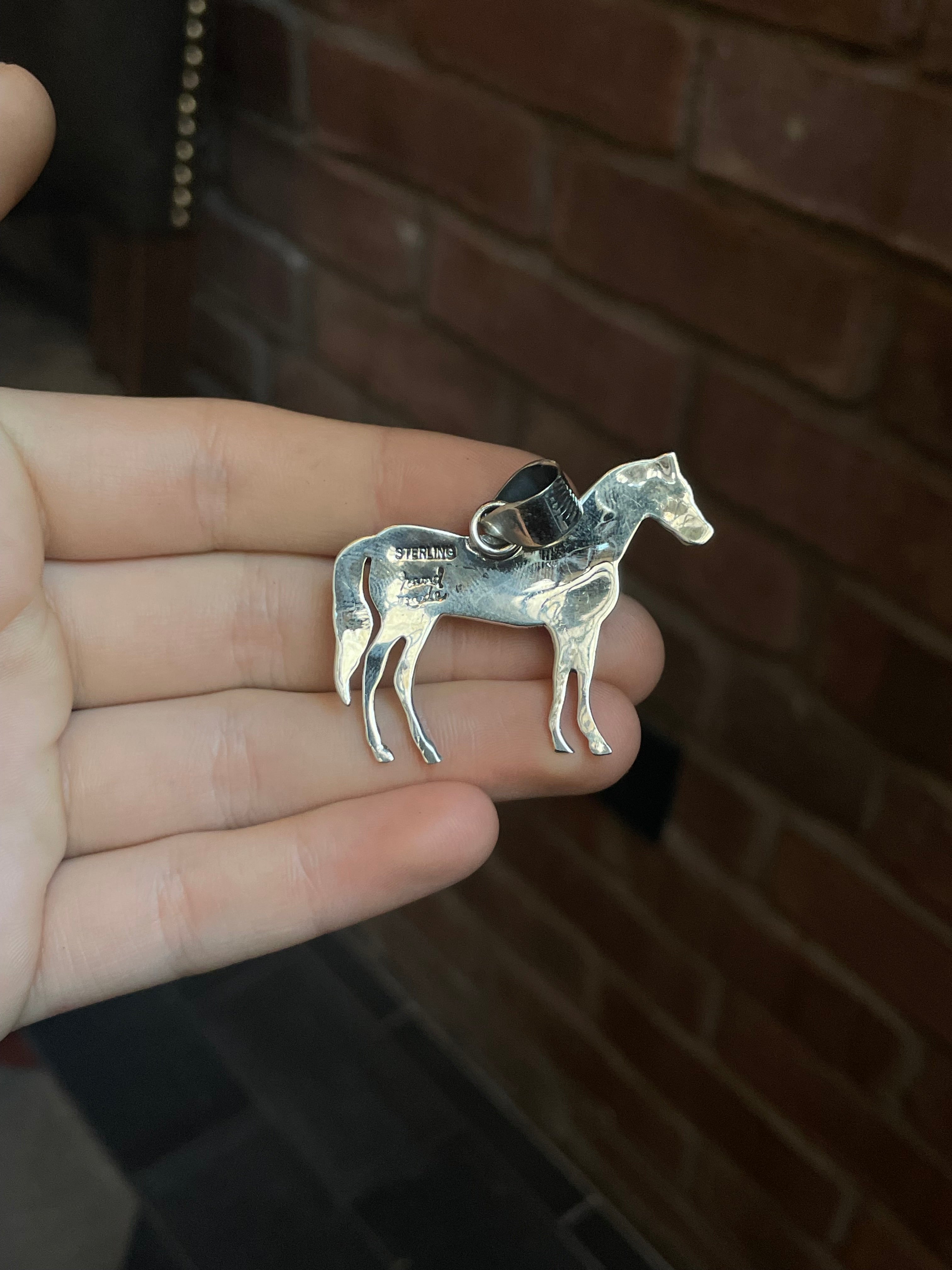 Spiny Oyster Horse Pendant | Sterling Silver 925 C631