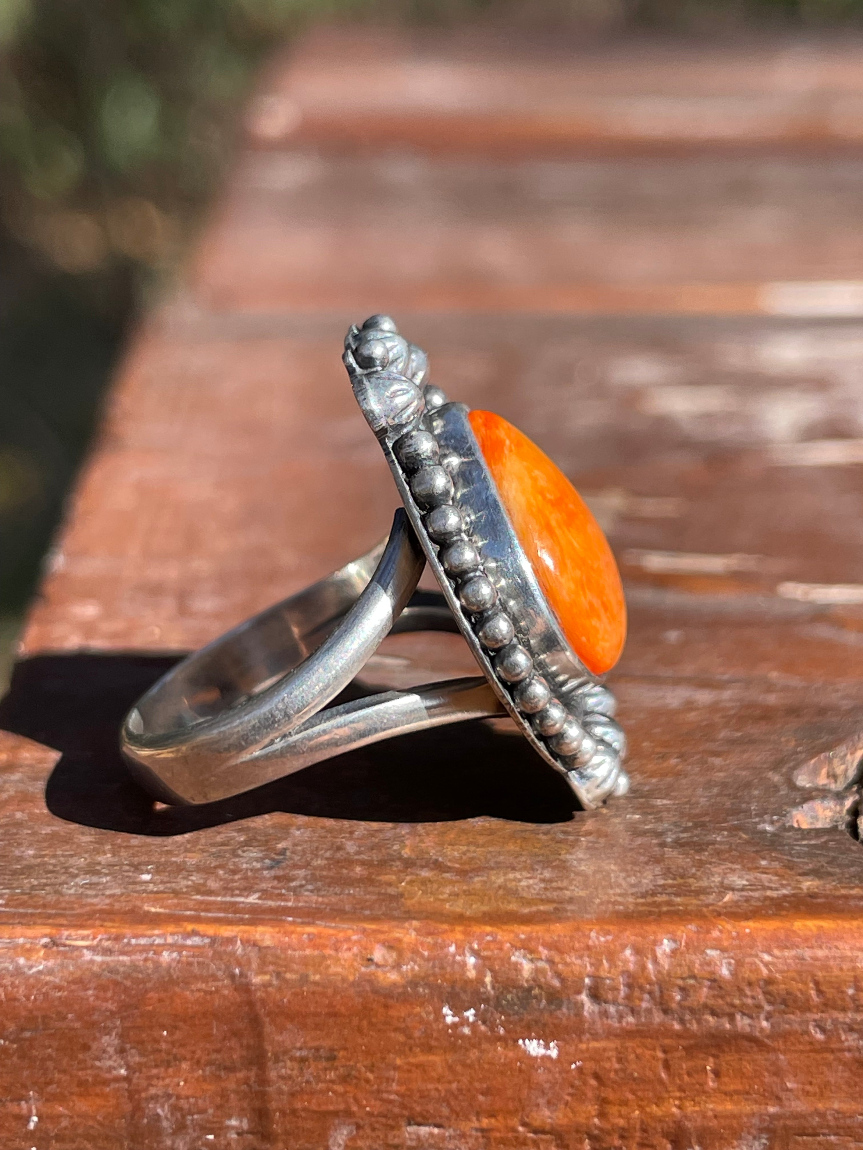 Spiny Oyster Ring Size 6 | 925 Sterling Silver Southwest B994