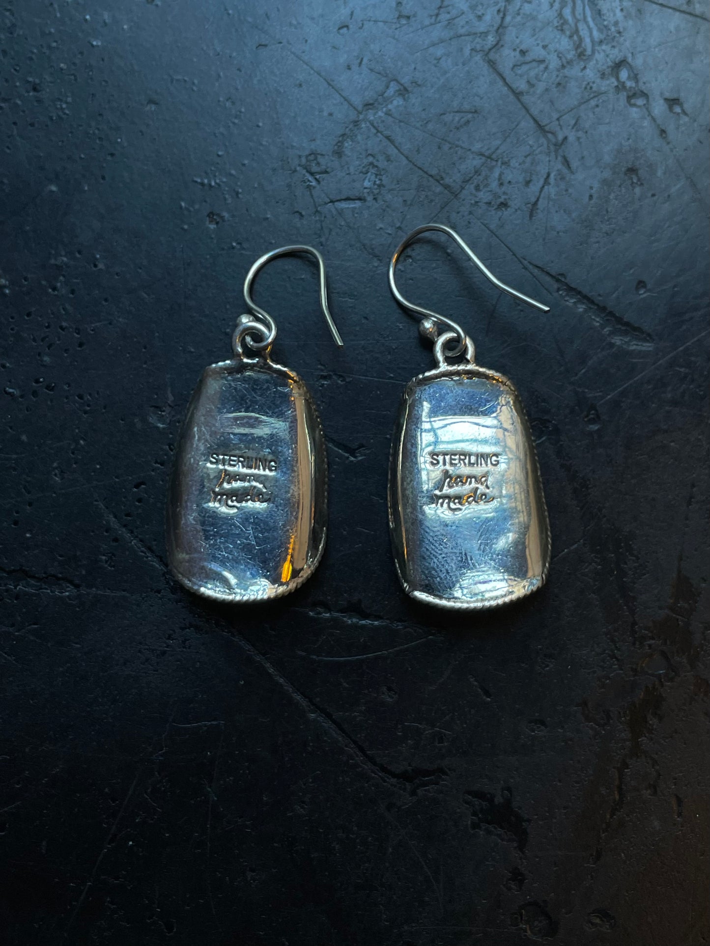 Turquoise Cowboy Hat Earrings | 925 Sterling Silver Hook E396