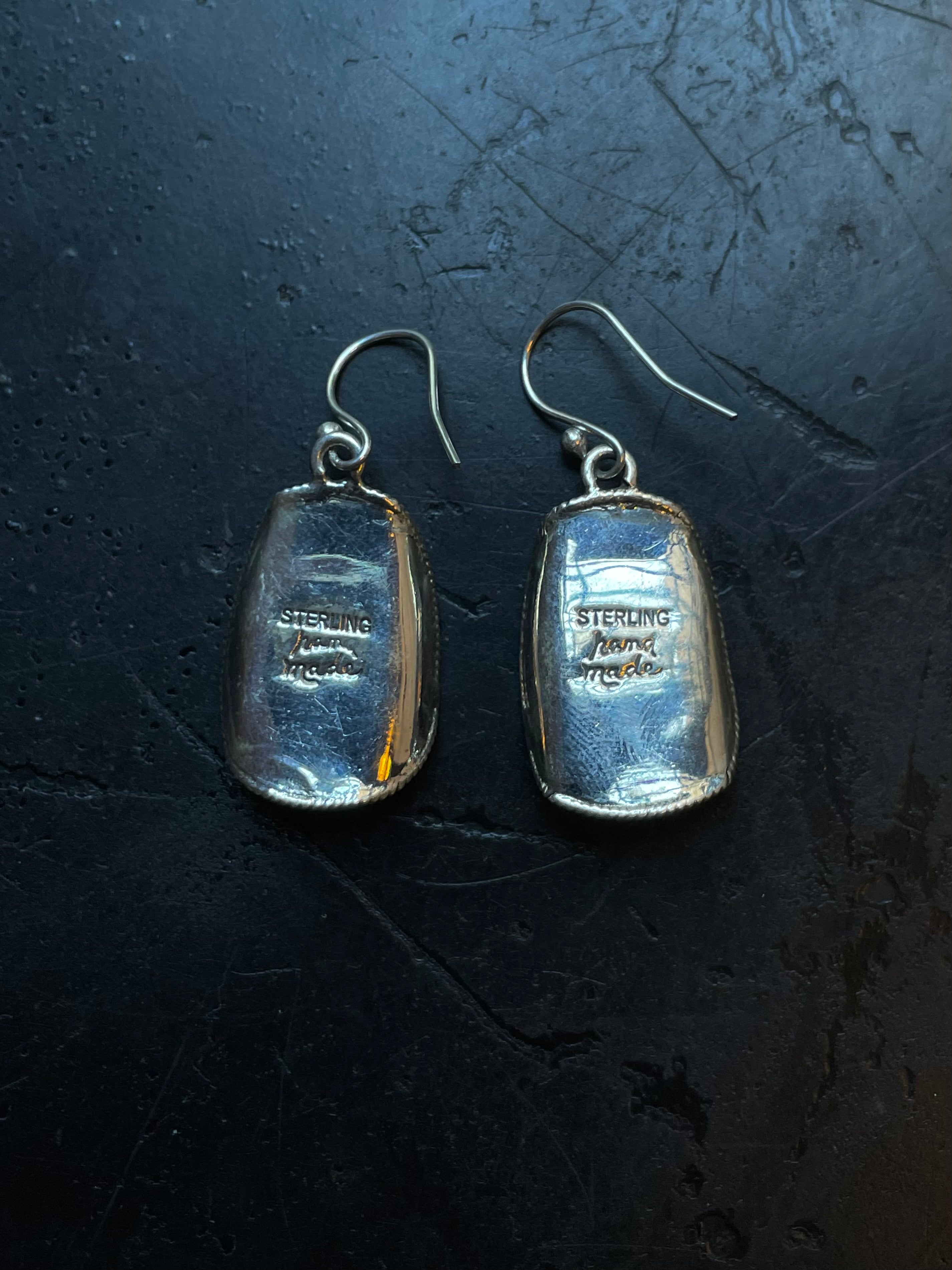 Turquoise Cowboy Hat Earrings | 925 Sterling Silver Hook E396