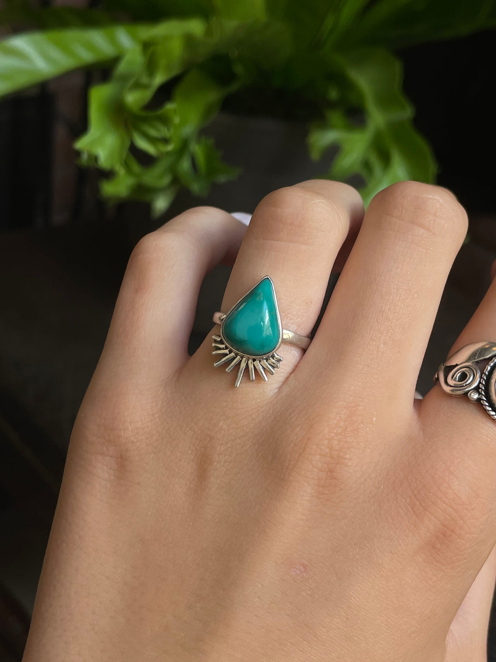 Kingman Turquoise Ring Size 6.75 | 925 Sterling Silver G560