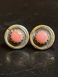 Pink Conch Stud Earrings | 925 Sterling Silver G182