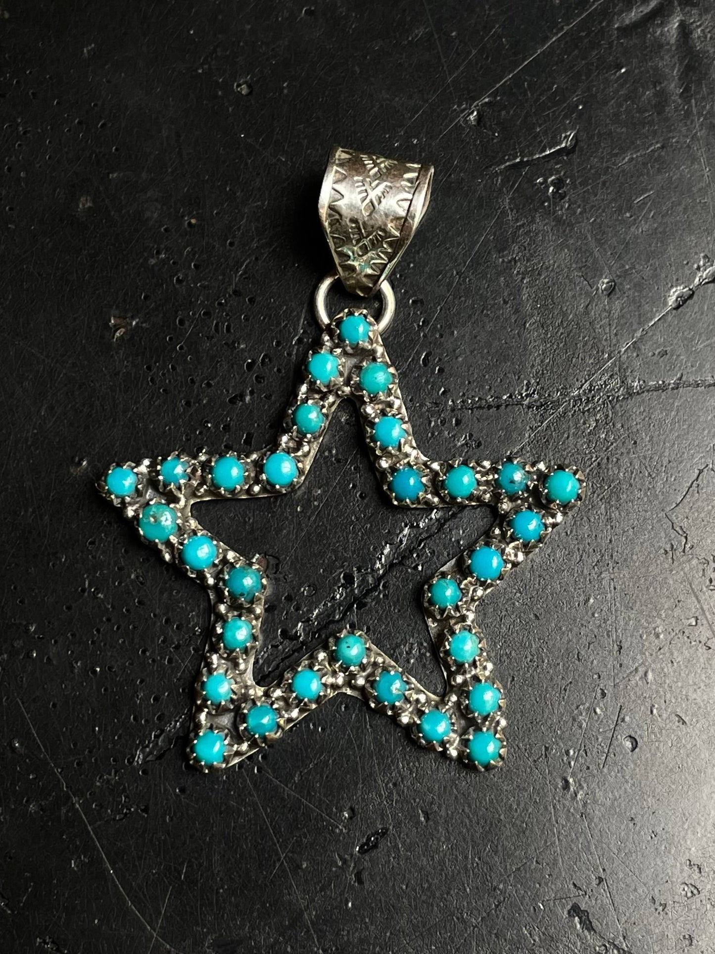 Kingman Turquoise Star Pendant | 925 Sterling Silver C989