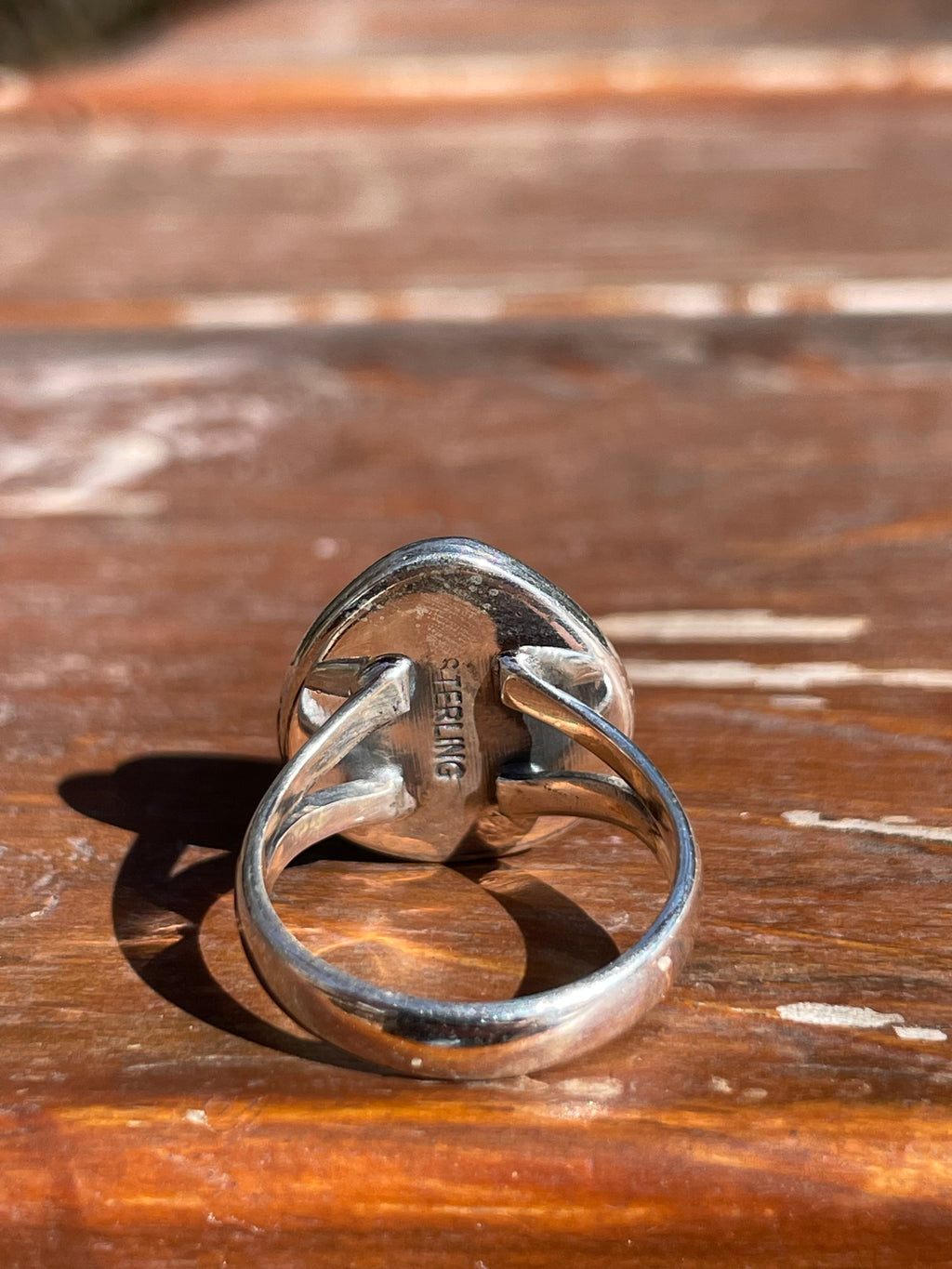 Pink Conch Teardrop Ring Size 6 | 925 Sterling Silver Southwest D104