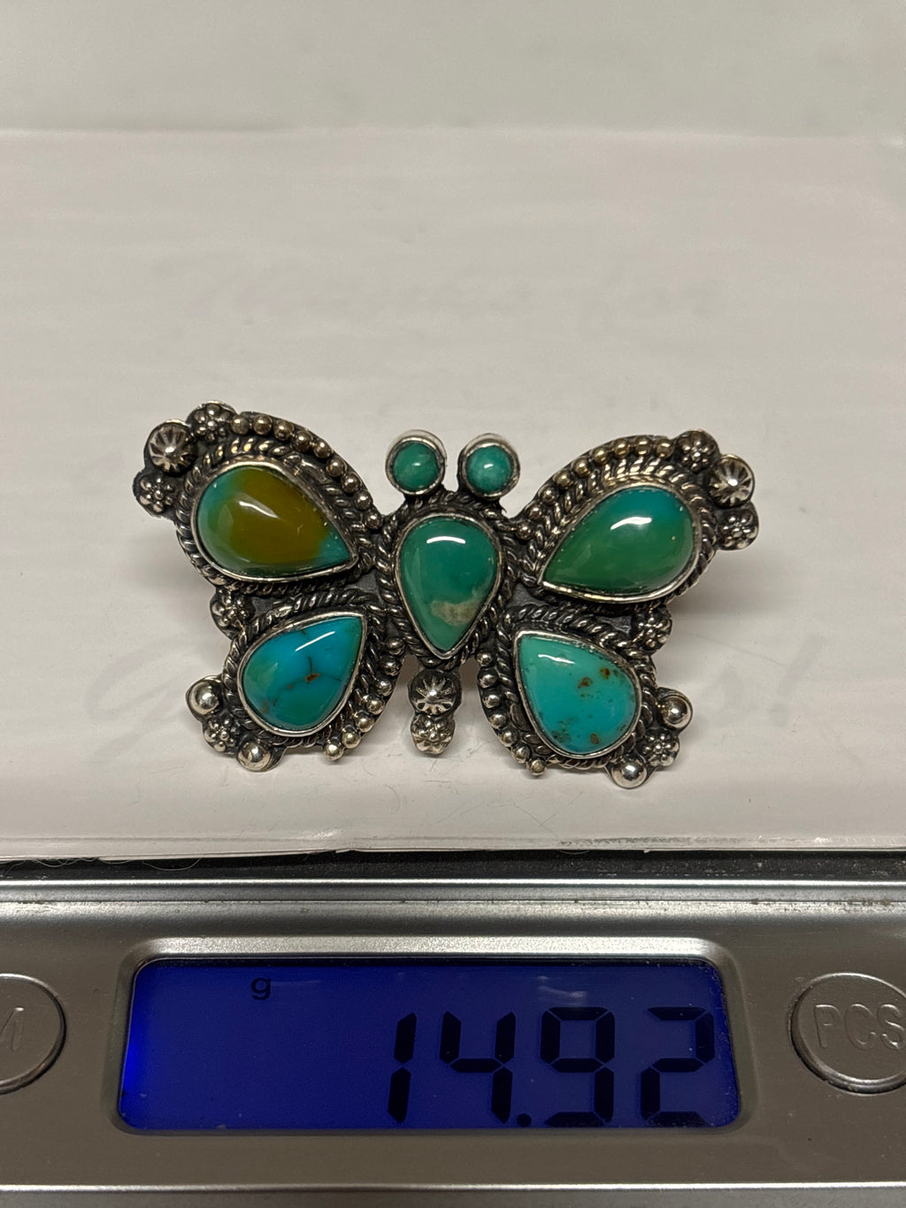 Turquoise Butterfly Ring Size 6 | 925 Sterling Silver C934