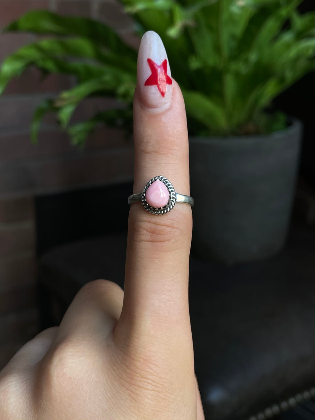 Pink Conch Ring Size 6.75 | 925 Sterling Silver G535