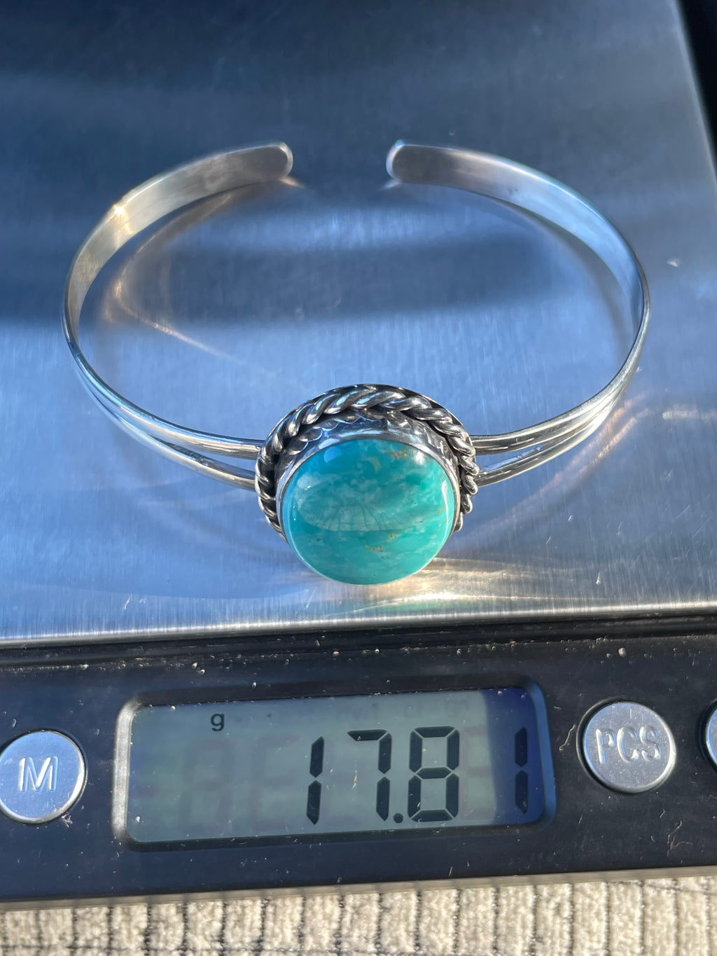 Kingman Turquoise Cuff Bracelet | 925 Sterling Silver D111
