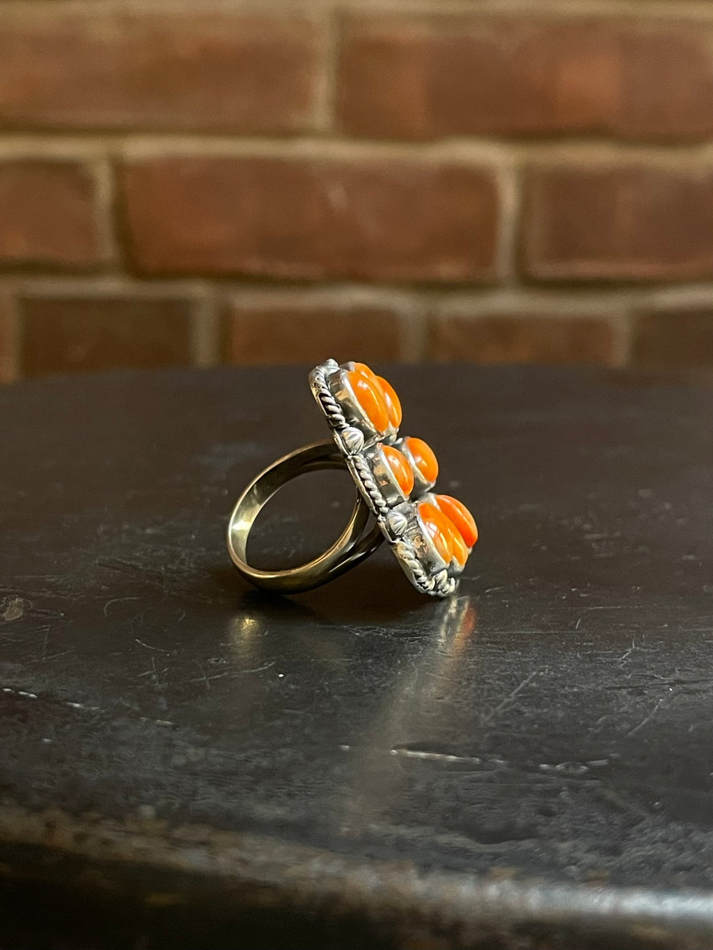 Spiny Oyster Cluster Ring Size 7 | Sterling Silver E845