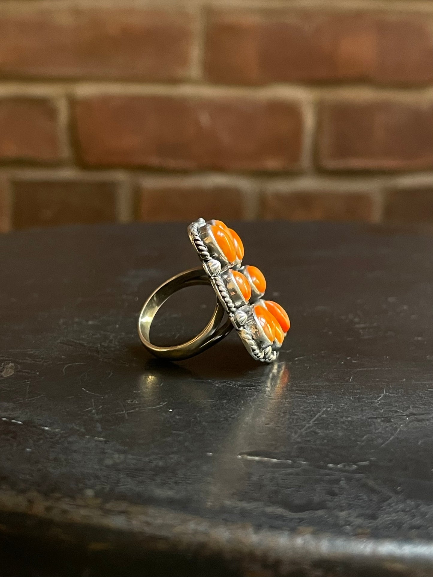 Spiny Oyster Cluster Ring Size 7 | Sterling Silver E845