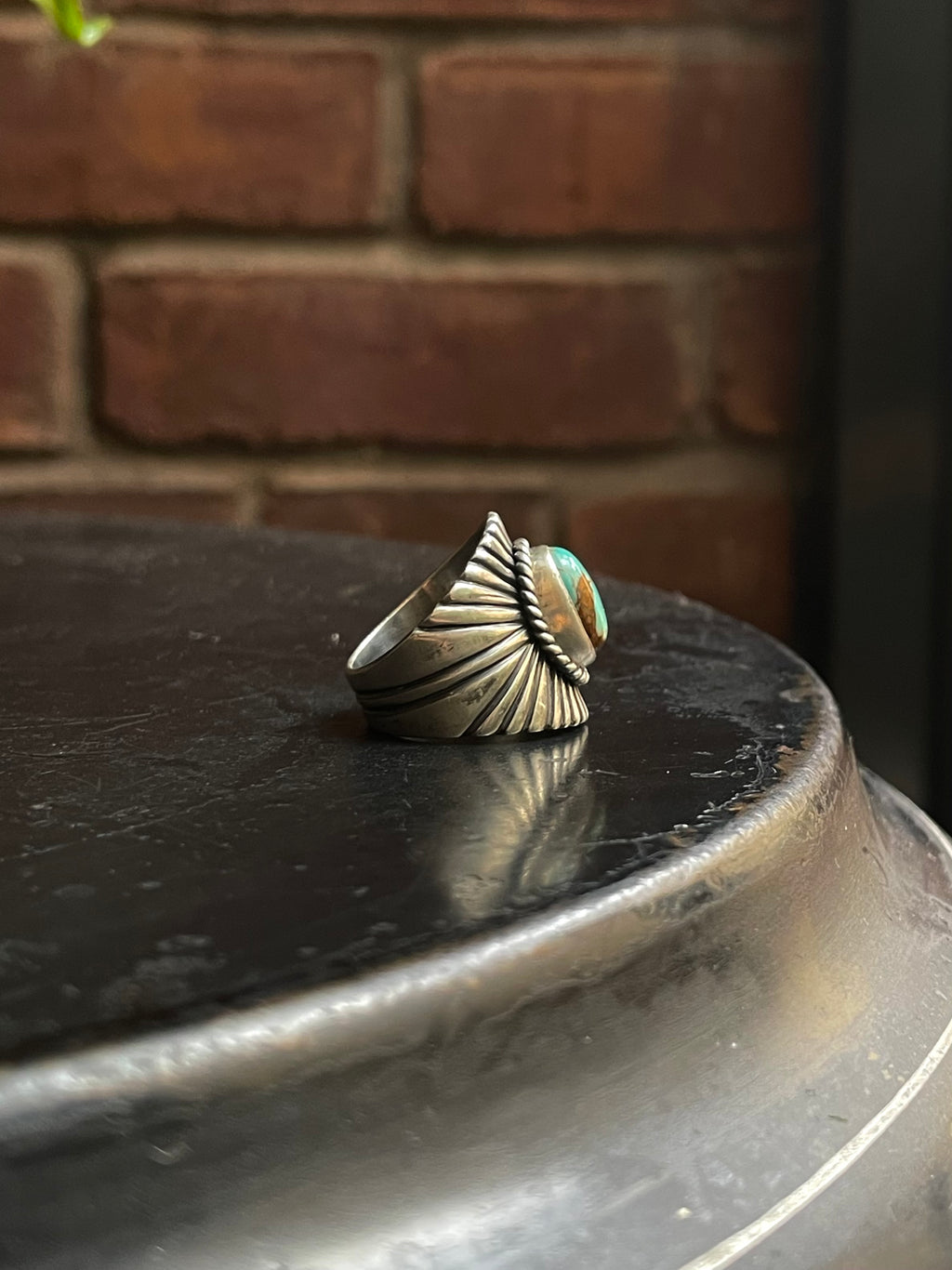 Kingman Turquoise Ring | 925 Sterling Silver | Size 7 E309