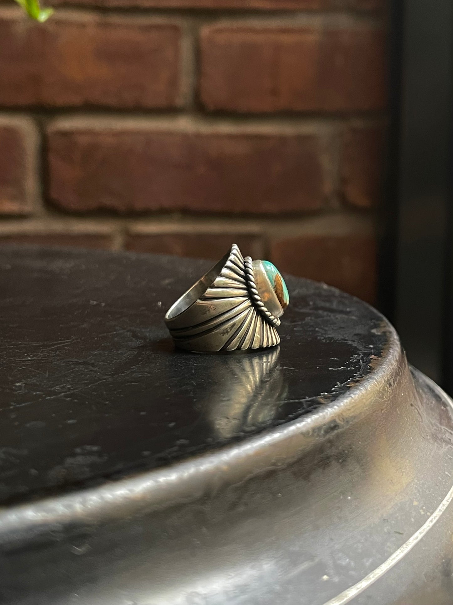 Kingman Turquoise Ring | 925 Sterling Silver | Size 7 E309