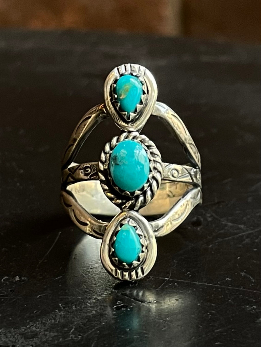Kingman Turquoise Ring Size 10 | 925 Sterling Silver G510