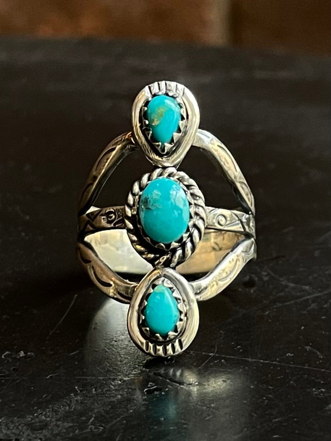 Kingman Turquoise Ring Size 10 | 925 Sterling Silver G510