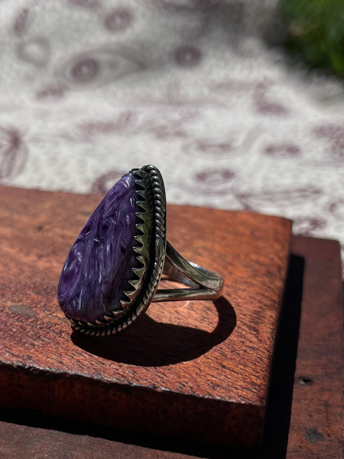 Charoite Ring Size 7.25 | 925 Sterling Silver D289