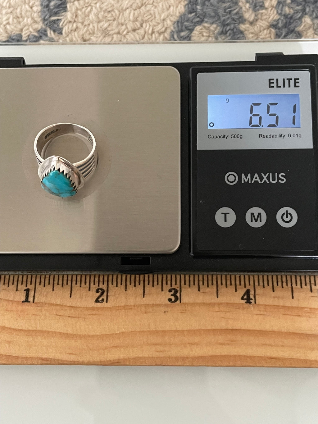 Turquoise Teardrop Ring | 925 Sterling Silver Size 7.25 G816