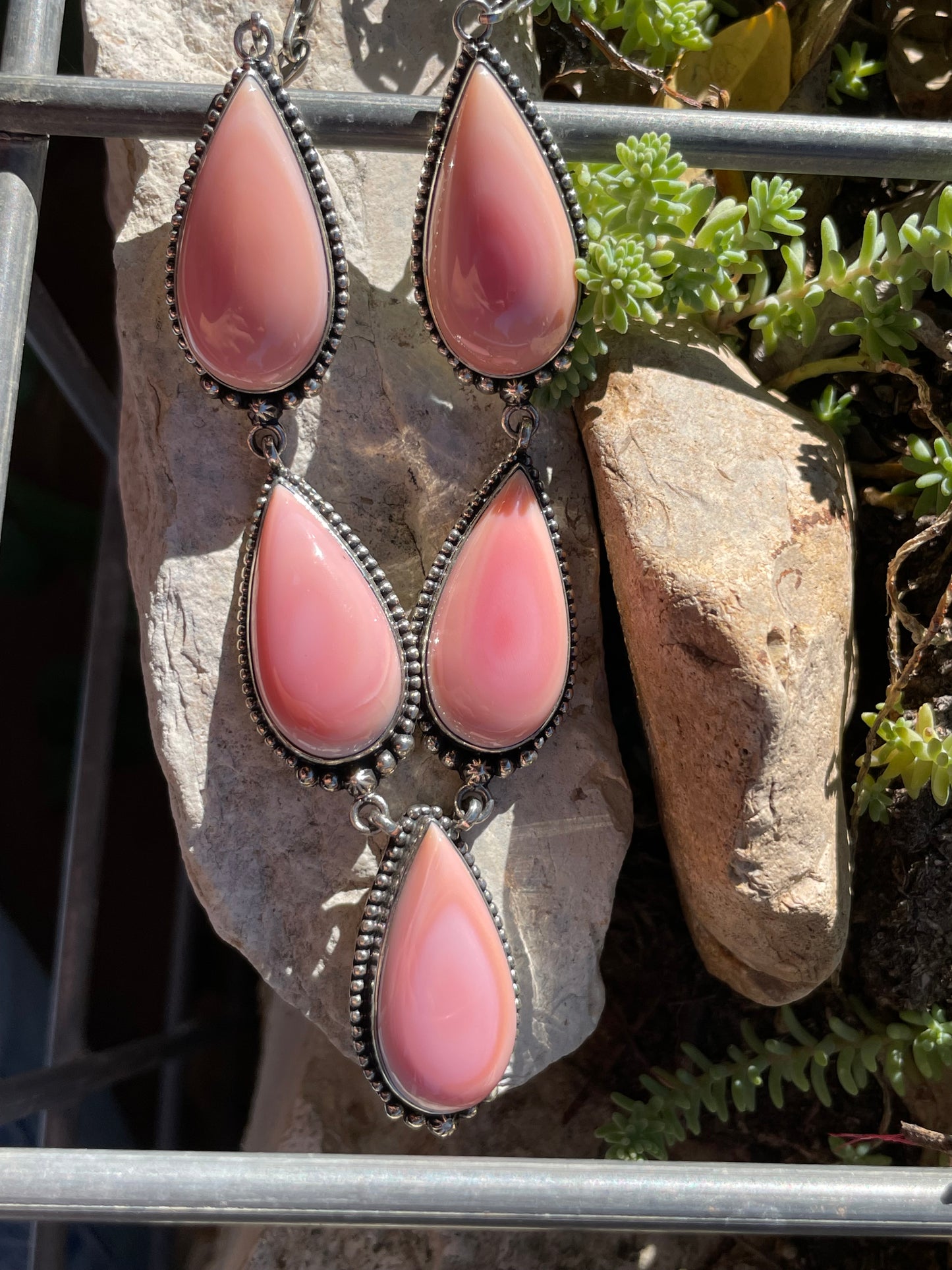 Pink Conch Lariat Necklace | 925 Sterling Silver B662