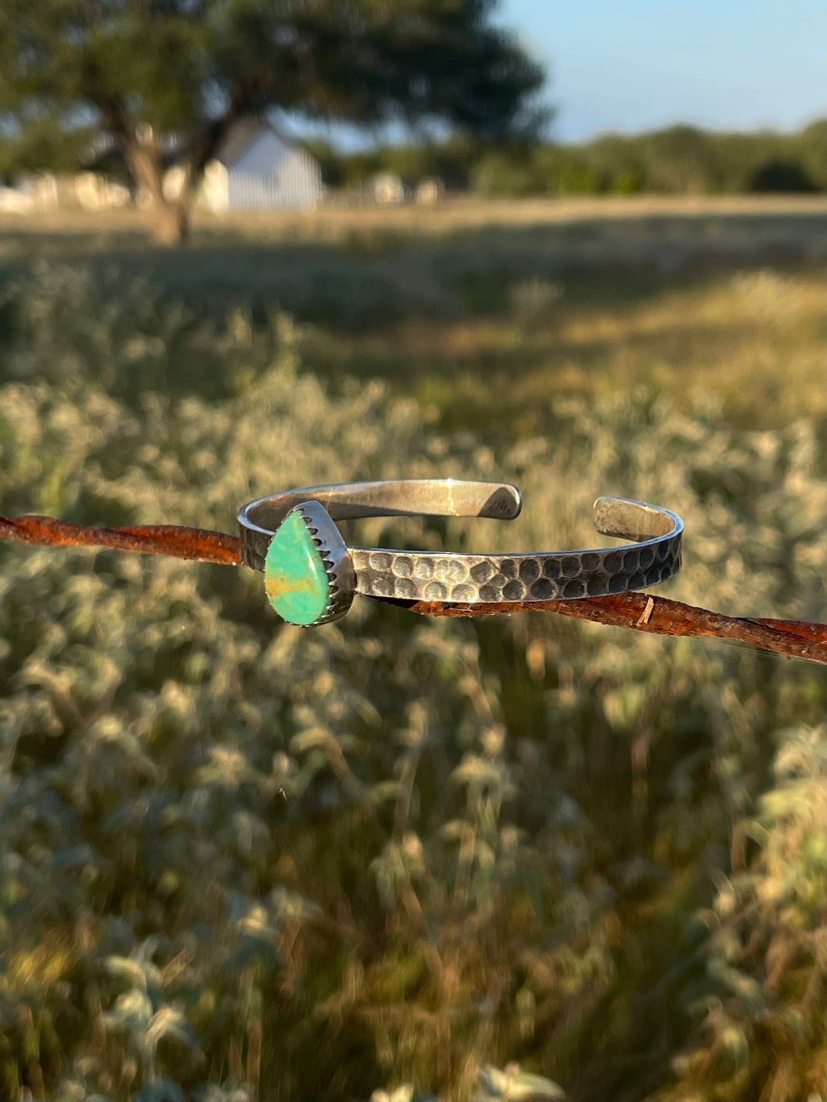 Turquoise Teardrop Cuff Bracelet | 925 Sterling Silver G742