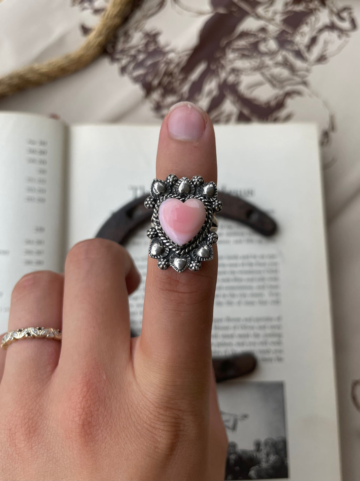 Pink Conch Ring Size 6 | 925 Sterling Silver G786
