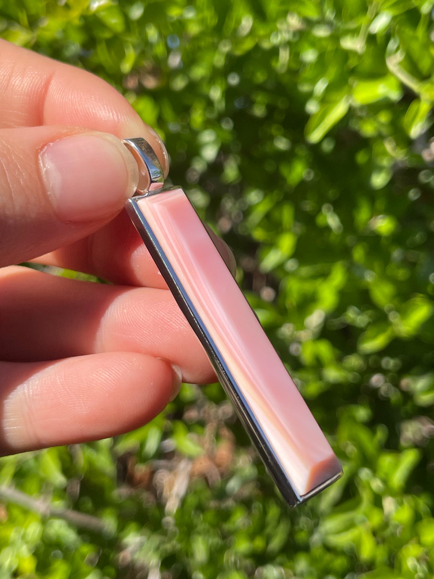 Pink Conch Bar Pendant | 925 Sterling Silver B604