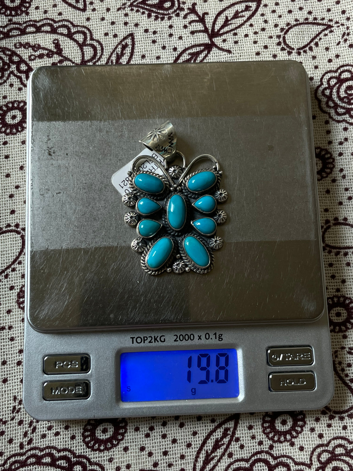 Turquoise Multi-Stone Butterfly Pendant | 925 Sterling Silver D333