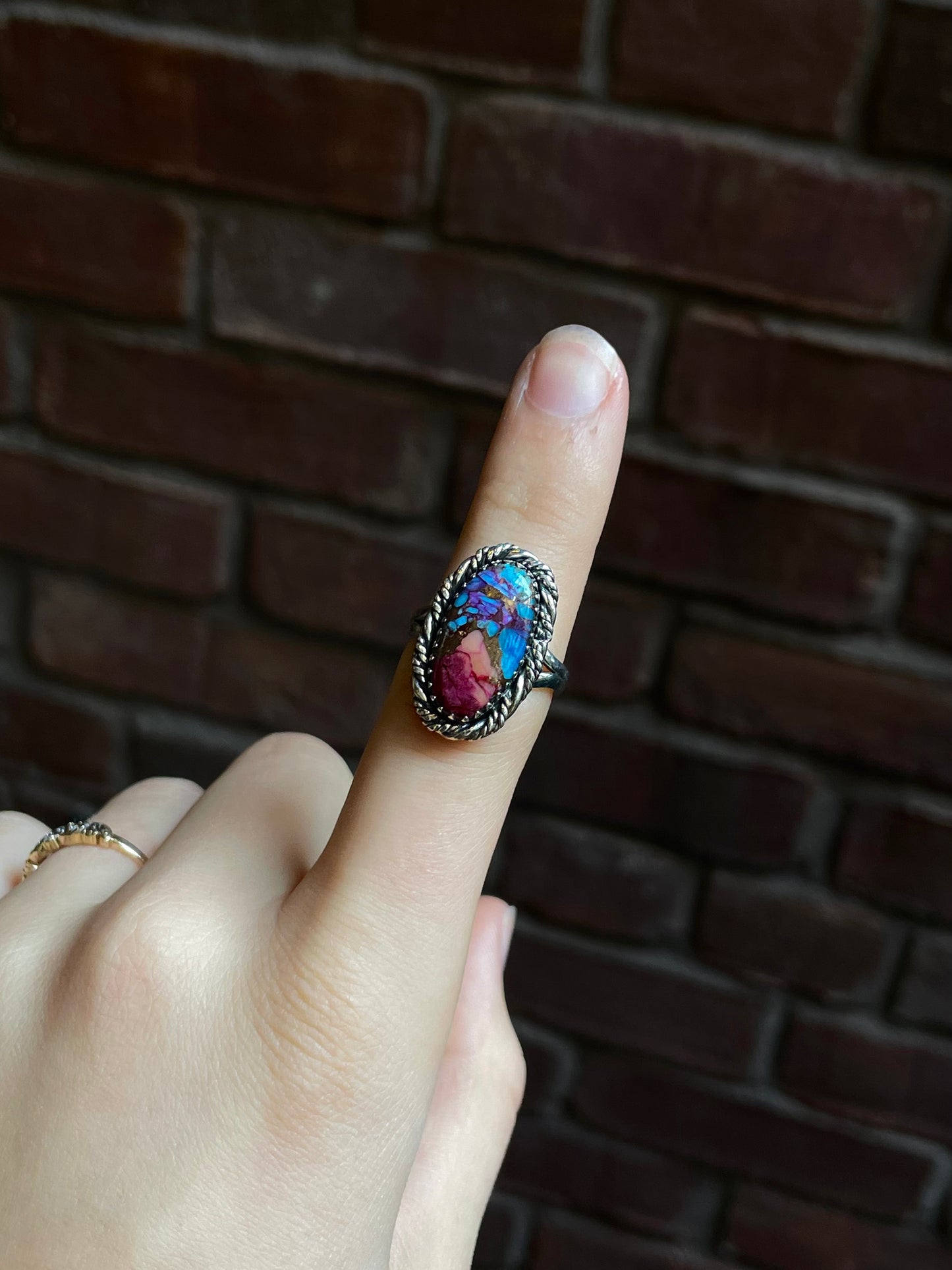 Dahlia Rope Design Ring Size 8 | 925 Sterling Silver C941