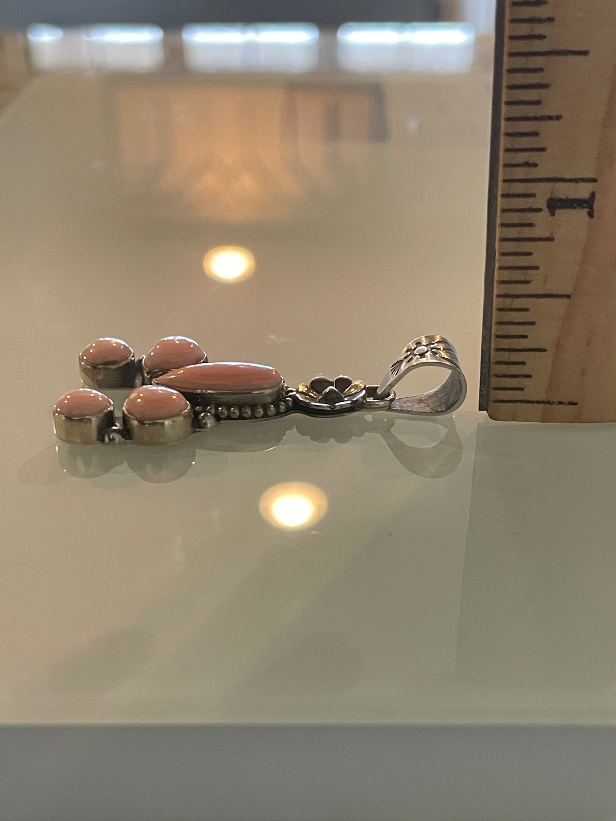 Pink Conch Floral Pendant | 925 Sterling Silver G695