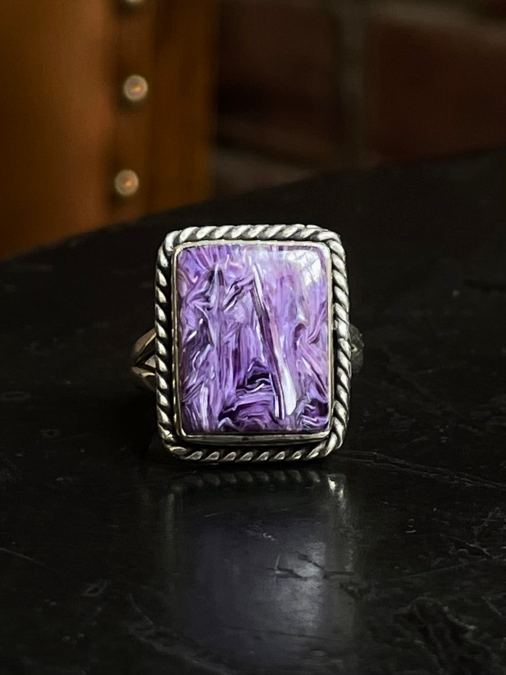 Charoite Ring Size 6.5 | 925 Sterling Silver E772