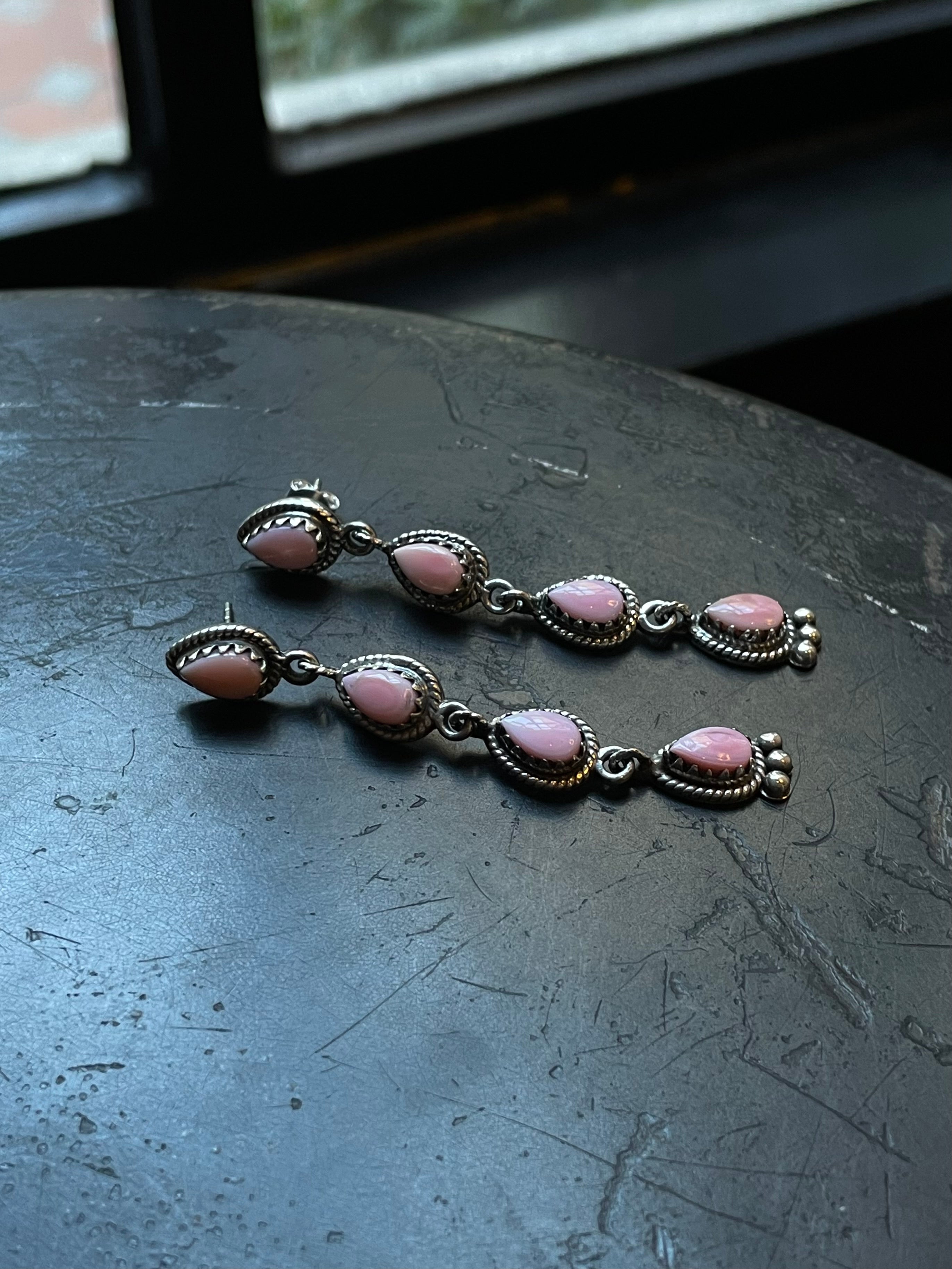 Pink Conch Earrings | 925 Sterling Silver E381
